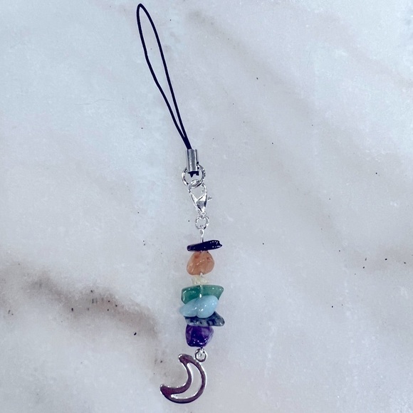 Gemstone Chakra Cell Phone Charm Purse Charm - Picture 2 of 5